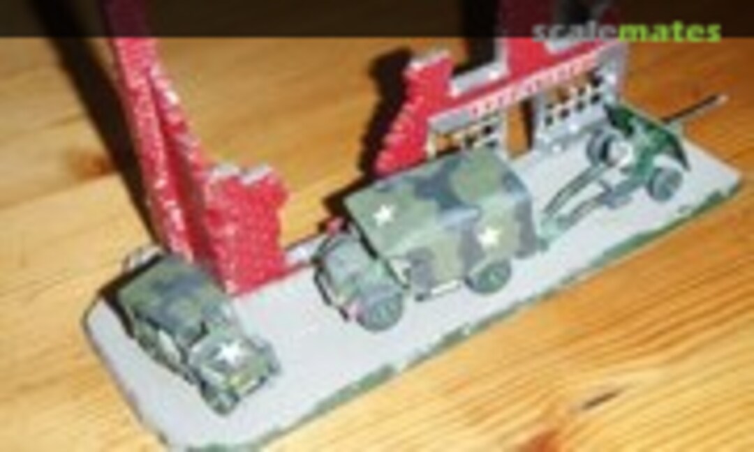 Morris Truck & 17 pdr. Gun & Jeep 1:76